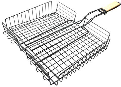 BESPORTBLE 1stk Grill BBQ-fischhalter Outdoor-zubehör Draussen BBQ-Clip BBQ-gemüsekorb Geschenke Für Männer Campingzubehör Vater Geschenke Planke Holzgriff Mann