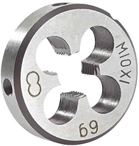 Aceteel M10 x 1 mm metrisches rundes Gewindeschneider, Rechtshänder, Maschinen-Gewindeschneider, M10 x 1