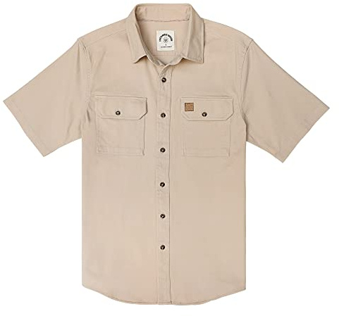 Dubinik®Chemise Jeans Homme Chemise Homme Manches Courtes Casual Coton Regular Décontractée Travail Easy Iron Chemise Homme