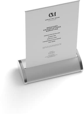 easyprint Rollups / Banner mit Druck - 1 Stück - Design Simple - Farbe + Ausführung wählbar - personalisiert - online anpassen (Weiß - Mini - 210 x 297 mm)