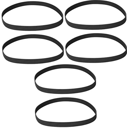 Milisten Kassettenband 65 Mm Durchmesser 5 Mm Breite Plattenspieler-Gurt Schwarzer Gummi Ersatz für Recorder DVD-Laufwerk 6 Stück