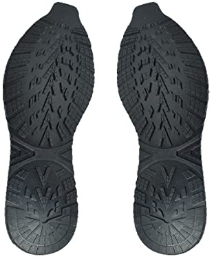 GULELAYAR Shoe Sole Replacement DIY Kit, Anti-Slip V Pattern, Black Rubber, US Size 13