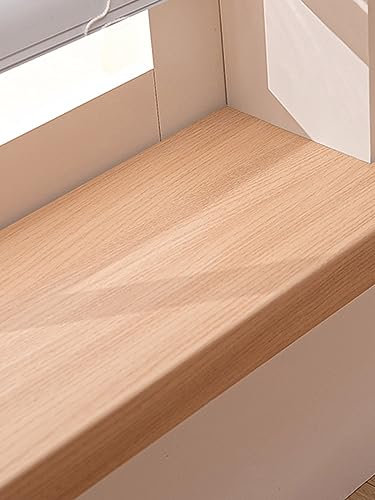 ZAQYCM Fensterbank Fensterbankabdeckung Mit 4 cm Kante, Fenstersimskappe Aus Beton Mit Holzoberfläche, Individuelle Größe, Wasser- Und Ölbeständig, Color : W 20cm(7.8 in), Size : L