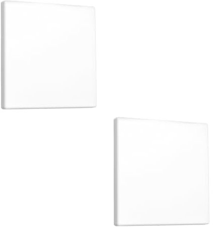 UFURMATE Blank Cover Wall Plate, 2PCS 3.39 x 3.39 Plastic Screwless Blank Wall Plate One Gang Blank Device Outlet Cover Electrical Covers for Unused Outlets or Switches (White)