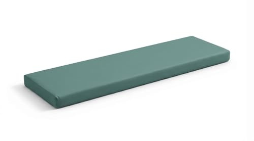 AMANSTYLE LTD Waterproof Bench Cushion 2/3/4 Seater Seat Pads for Outdoor Indoor Garden Kitchen Furniture Lawn & Garden Patio with Removable Cover (Bottle Green, 120cm x 60cm x 6 cm thick)