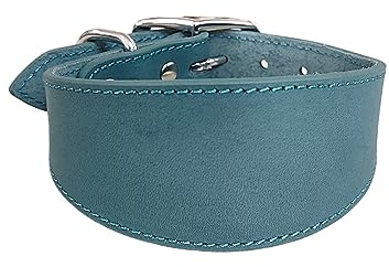 BHFYOB Leder Hundehalsband Weich Gepolstertes Halsband für Whippets Salukis Laufhunde Hunde Verstellbares Halsband Große Hunderassen