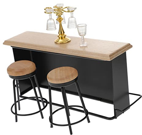 JOINPAYA 8stücke Miniatur Puppenhaus Möbel Set Teiliges Set Mit Bar Weingläsern Und Für Kreative Spielwelten