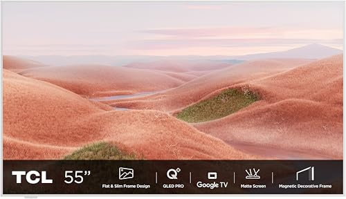 TCL NXTVISION A300W 55 Zoll QLED PRO 4K Ultra HD TV, 4K HDR PRO, Mattes Display, Smart TV unterstützt durch Google TV (Dolby Vision IQ & Atmos, 144Hz Motion Clarity Pro)