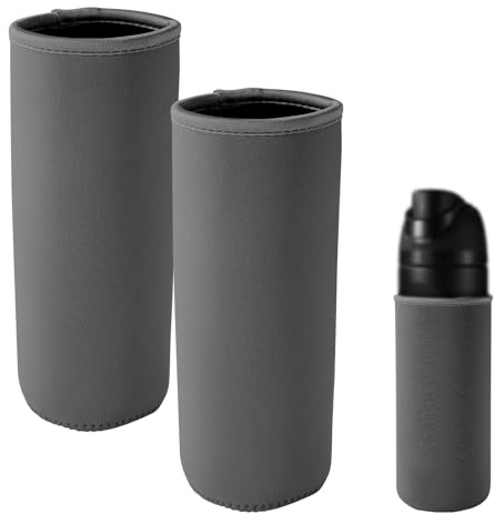 Lyreh 2 Pezzi di Custodia per Bottiglia per Owala FreeSip in Plastica da 25 Once, Involucro per Borraccia in Neoprene Lavabile per Mantenere la Temperatura ed Evitare Danni (Nero)