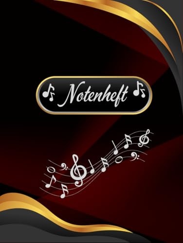 Notenbuch Schlagzeug DIN A4 Notenheft Schlaginstrumente Musikunterricht Trommeln Notenlinienheft Große Lineatur Glockenspiel Maracas Glocken Triangel ... Xylophon Rasseln Musiker Gongs B14B