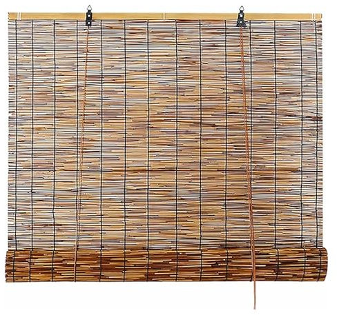 Retro Bamboo Blinds Bamboo Roller Blinds For Windows Sunshade Roll Up Bamboo Shades 50x60 60x80 90x120 140x200 160x220cm Roman Blinds For Windows Doors Kitchen Outdoor Patio Blinds With Lift