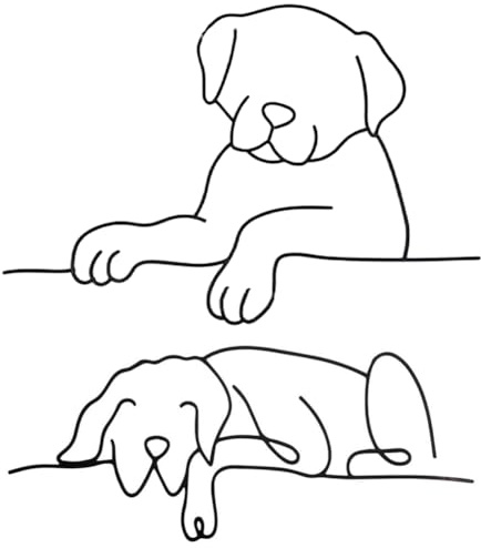 GLOBLELAND 2 Stil Metall Hund Wanddekoration Schlafender Hund Metall Wandkunst Dekor Minimalistische Schwarze Dekorationen Für Zuhause Lustige Haustier Skulpturen Schilder Dekor Für Wohnzimmer Küche