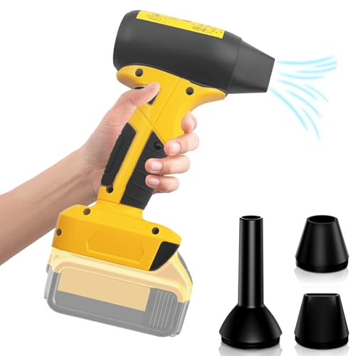 Mini Jet Blower Turbo Fan for Dewalt 18V Battery, 4-Speed Mini Blower, Air Duster, Industrial Fan, for Cleaning, Hair Drying, Car, Camping (No Battery)