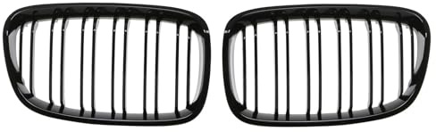 Gravity Performance Front Kidney Grille Gloss Black Compatible with BMW 1 Series F20/F21 Pre-LCI 2012-2014 None Facelift Models Upper Bumper Grill Styling Upgrade Double Slit Grilles