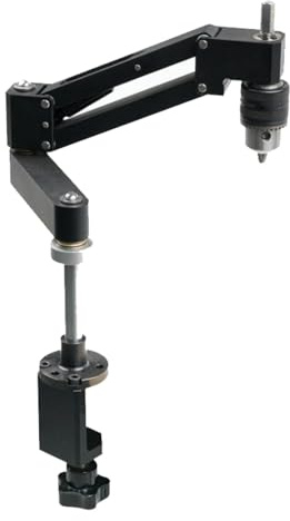 FTVOGUE Soporte Voladizo para Roscar, Soporte para Máquina de Roscar Horizontal Vertical de Aleación de Aluminio CNC con de 130 Mm y Abrazadera de 0-44 Mm para Brazo de de