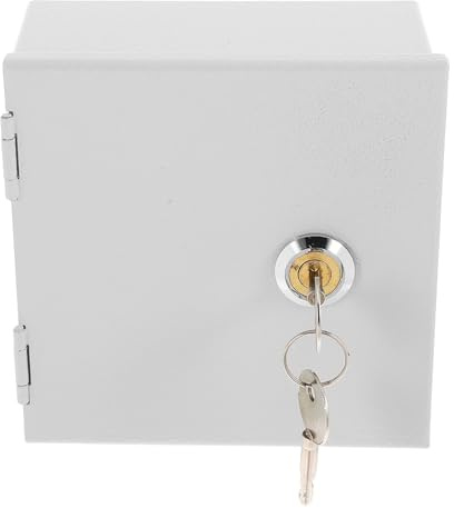 Scatola Copri Serratura per Presa Elettrica in Acciaio Inox Argento | Protezione Contro Tocchi Accidentali, Design Stagna Contro Spruzzi, per Prese Esterne e Veicoli Elettrici