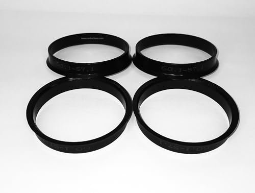 4 CENTRADORES DE LLANTA 60.1-57.1 AROS PARA LLANTAS ACEV ARTEC ASA BINNO BOSSEN BORBET ICW RH SMOOR STILAUTO