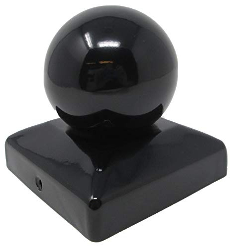 2 x Pfostenkappe Kugel schwarz für 100er Pfosten Pyramidenform Abdeckkappe Pfostenabdeckung von SO-TOOLs®