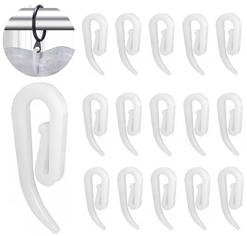 White Plastic Curtain Hooks for Door Curtain