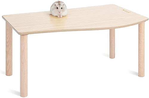 Niteangel Hamster Spielpodest aus Holz für Zwerghamster, Syrische Hamster, Gerbils, Mäuse, Degus oder andere kleine Haustiere… (Welle - 7'' Höhe, Holzfarben)