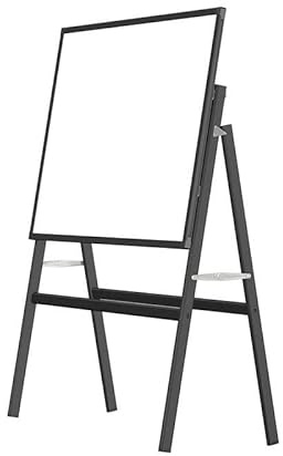 Vivol magnetwand Whiteboard auf Ständer Schwarz 150 x 90 cm, mobiles whiteboard magnetisch & Magnettafel groß, stabile Schreibtafel mit Gestell, Magnetwand groß für Büro, Schule, Meeting & Homeoffice.