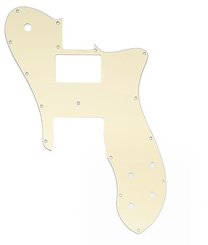 Musiclily Pro 16 Löcher Breite Palette Humbucker Gitarren Schlagbrett Pickguard für USA/Mexico Fender 72 Tele Custom Style E-Gitarre, 3-lagig Cream