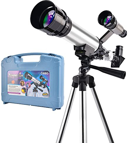 HONPHIER Kids Beginner's 60mm Refractor Telescope with Adjustable Tripod - Portable & Perfect for Learning & Travel