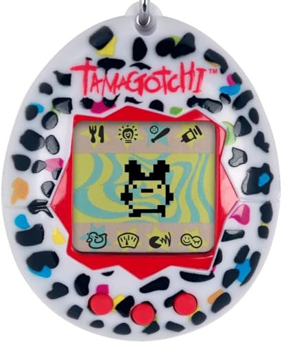 Bandai Tamagotchi Original Leopard Shell | Tamagotchi Original Cyber Pet 90s Adults and Kids Toy with Chain | Retro Virtual Pets are Great Boys and Girls Toys or Gifts for Ages 8+