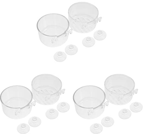 POPETPOP 6stücke Futterplatten Für Aquarien Saugnapf Futterspender Für Kleine Fische Und Wasserpflanzen Für Fütterung Von Zierfischen Installieren Und Leicht Zu Reinigen