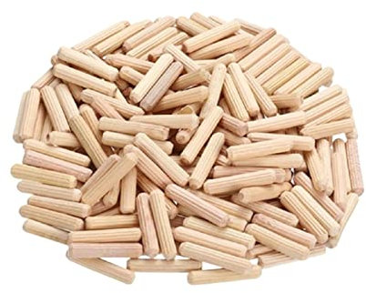 BELLAY 100/50 Stück Holzdübel Kabinettschublade Runde geriffelte Holz Handwerk Passstifte Stangen Set Möbelbeschlag Holz Passstift (Size : 8x30mm, Color : 50pcs)