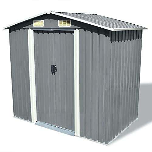 Keketa Gartenhaus Gartenhaus Metall grau 204x132x186 cm