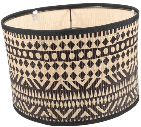SEWOART Paralume in Bambù Decorativo Vintage Per Lampade Sospensione Tavolo Resistente e Unico Per Ristoranti e Ambienti Homestay Sostituzione Lampadari Eleganti