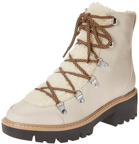 The Drop Caleb Botte de randonnée en Peau de Mouton pour Femme, os, Pointure 41