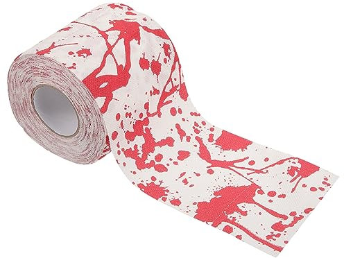 Abaodam 1 Rollo Papel Higienico Casa Embrujada Decoración Del Baño Rollo De Papel Higiénico Para Baño Papel Higiénico Falso Suministros Para La Fiesta Víspera De Todos Los Santos