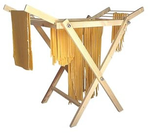 Essiccatore Stendi Pieghevole per Pasta Fresca Bagnata Fatta in Casa, Spaghetti, Tagliatelle E Noodle Domestico, Essiccatore Scola Pasta in Legno, Compatto Facile da Pulire, Apri E Chiudi Pieghevole