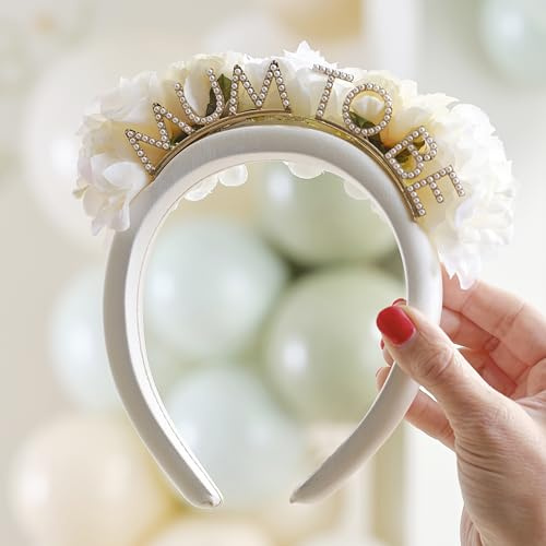 Ginger Ray „Mum to Be“-Stirnband mit künstlichem Blattwerk und Perlen, tragbares Accessoire für die Babyparty