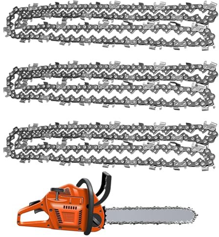 3 catene per motosega da 35 cm, 3/8 LP, 52 maglie di trasmissione da 1,1 mm, compatibili con Einhell-GE-LC 18/25 Li, Bosch AKE 35S, Makita, Dolmar, Ryobi, Oregon