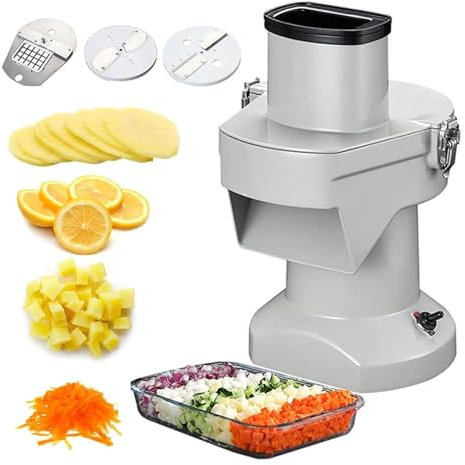 Coupe-légumes Électrique, Trancheuse De Pommes De Terre Professionnelle Avec Réseau De Découpe, Épaisseur De Coupe Réglable Et Coupe Rapide, Gain De Temps, Pour La Maison Et Les Restaurants