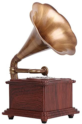 KPERXIS Grammofono retrò, Giradischi Giradischi in Vinile Bluetooth con Altoparlanti Stereo Fonografo con Dischi in Vinile