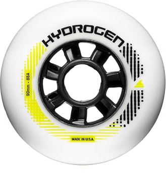 Rollerblade HYDROGEN 90/85A, 8 Inline Skate Rollen für Erwachsene, Weiss, 90mm/85A