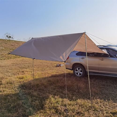 Wasserdichter Dachmarkise, Sonnenschutz, Auto-Seitenmarkise, Dach, Oxford, Autoüberdachung, Wohnmobil, Anhänger, Zelt, Dachabdeckung, Sonnenschutz für Camping, Outdoor, Reisen (300 x 200 cm, Esche)