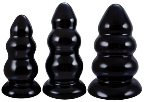 JXszxbt Riesen Analplug Analkugeln mit 3 Kugel XXL Extra Groß Buttplug Analdildo Dicker Anal Butt Plug mit Saugnapf Anus Dilatator Prostata Massager Extrem Sex Spielzeug Für Männer und Frauen