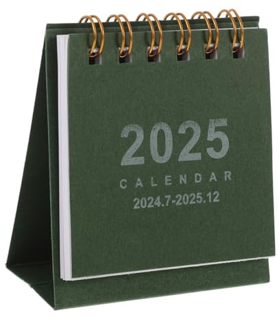 DIYEAH Calendario De Escritorio Pequeño Con Espiral Soporte Estable Diseño Moderno Para Oficina y Hogar Calendario Mensual Compacto y Práctico Para Planificación Diaria