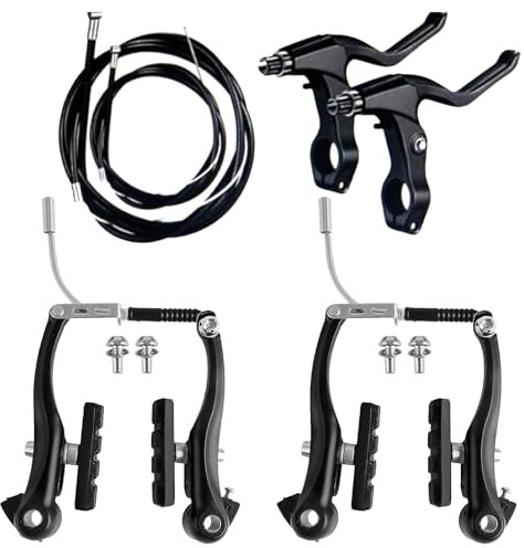 Fahrrad Bremsen Set,Inklusive V Brake Bremse Bremszug,Mountainbike V Bremsen Set,Bremshebel Kit für Mountainbikes und Rennräder,Aluminium Fahrrad Bremsen Set,Komplettes Universal Fahrrad Bremsen Set