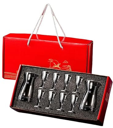 Baijiu Glas Schnapsgläser Set Sake Glas Tasse Chinesisches Weinglas Stiel Lustige Glaswaren für Tequila Wodka Schnapsgläser Chinesische Baijiu 10 Stück