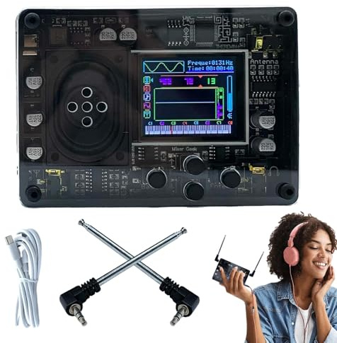Weird Instruments für Erwachsene – Kleines Retro-Theremin-Musikinstrument, elektronisches Keyboard-Instrument, OLED-Bildschirm, verstellbare Stimmen