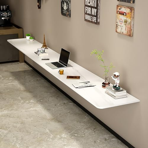 Klappbarer Wandtisch mit ausziehbarem Ausziehtisch, Wandmontage, klappbare Werkbank, Waschküche, Klappstation, Wandtisch, platzsparend, aus Holz, zur Wandmontage, für Küche, Wäscherei, Büro,