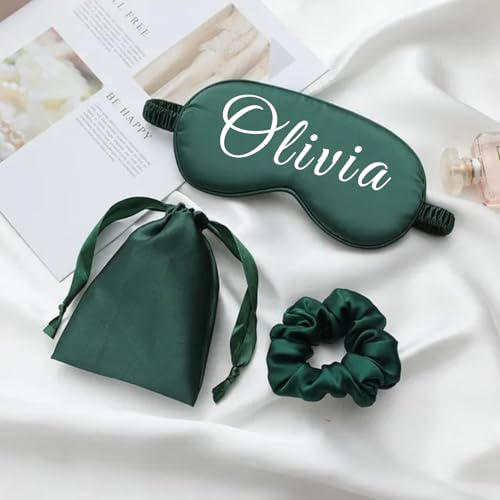 Personalisierte Schlafmaske, Brautjungferngeschenk, personalisiertes Seiden-Augenmasken-Set mit Namen, personalisiertes Hochzeitsgeschenk, Hochzeitsgeschenk, Geschenk