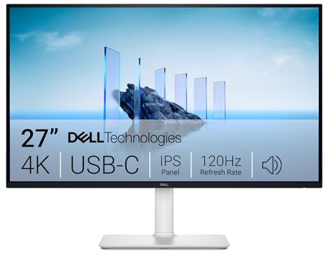 Dell 27 Plus USB-C Monitor - S2725QC, 4K UHD (3840x2160), 120Hz, IPS, 4ms, AMD FreeSync Premium, 99% sRGB, Height Adjust, Built-in Speakers, 2 USB-C, 2 HDMI, 2 USB, 3 Year Warranty