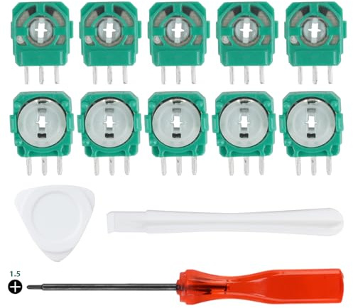 Potentiomètre Analogique pour Manette PS5 - Kit de Réparation Compatible avec Joystick DualSense - 10 Capteurs + Outils de Démontage Inclus pour Restauration Manette PS5